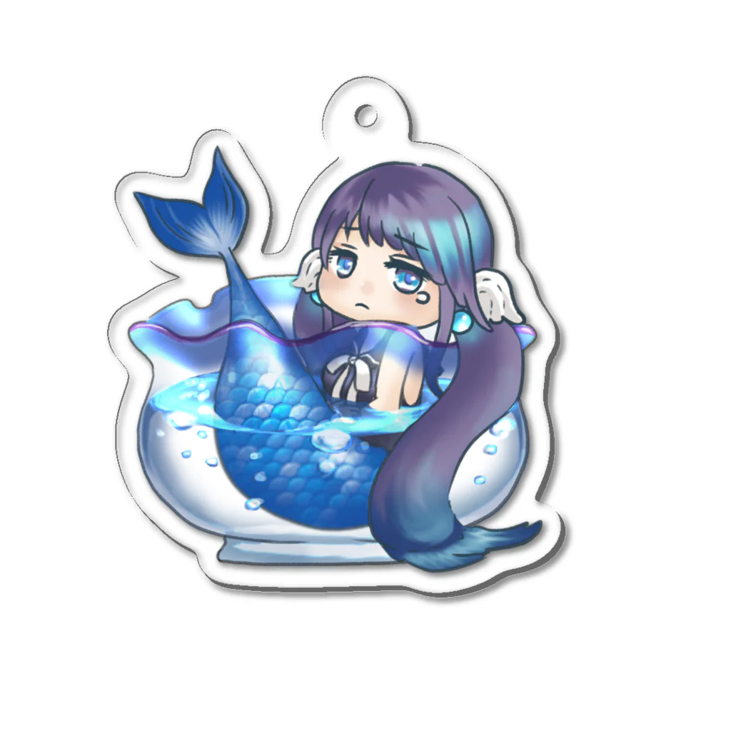 Para Tiの人魚姫と金魚鉢 Acrylic Key Chain