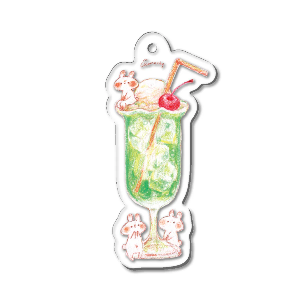 ＊momochy shop＊のメロンソーダとうさぎ Acrylic Key Chain