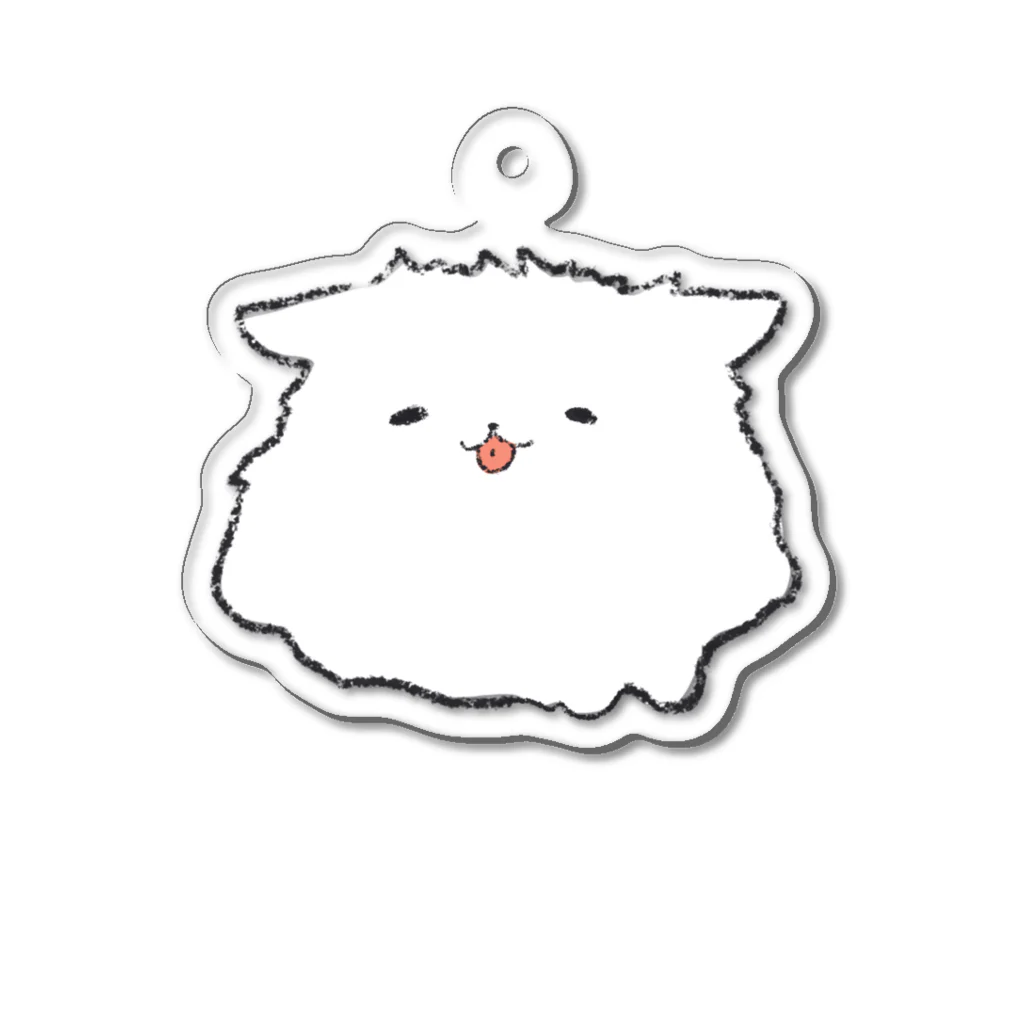 ちくわぶの溶けイッヌ（しろ） Acrylic Key Chain