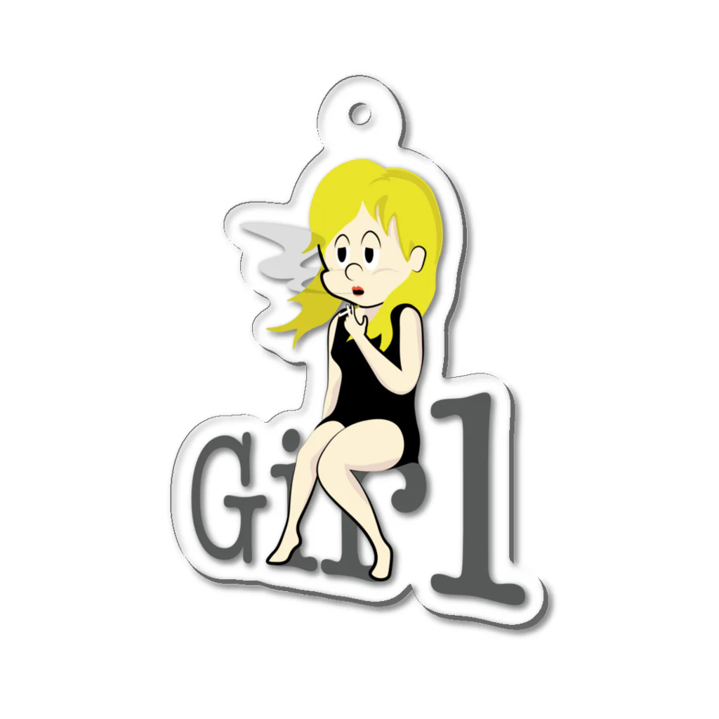 MobShopのmini-Girl Acrylic Key Chain