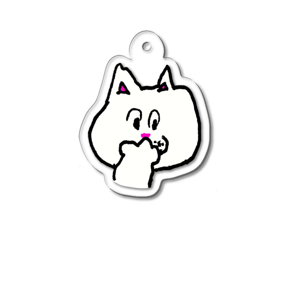 うめぼしやさんのふふふのにゃんこ Acrylic Key Chain