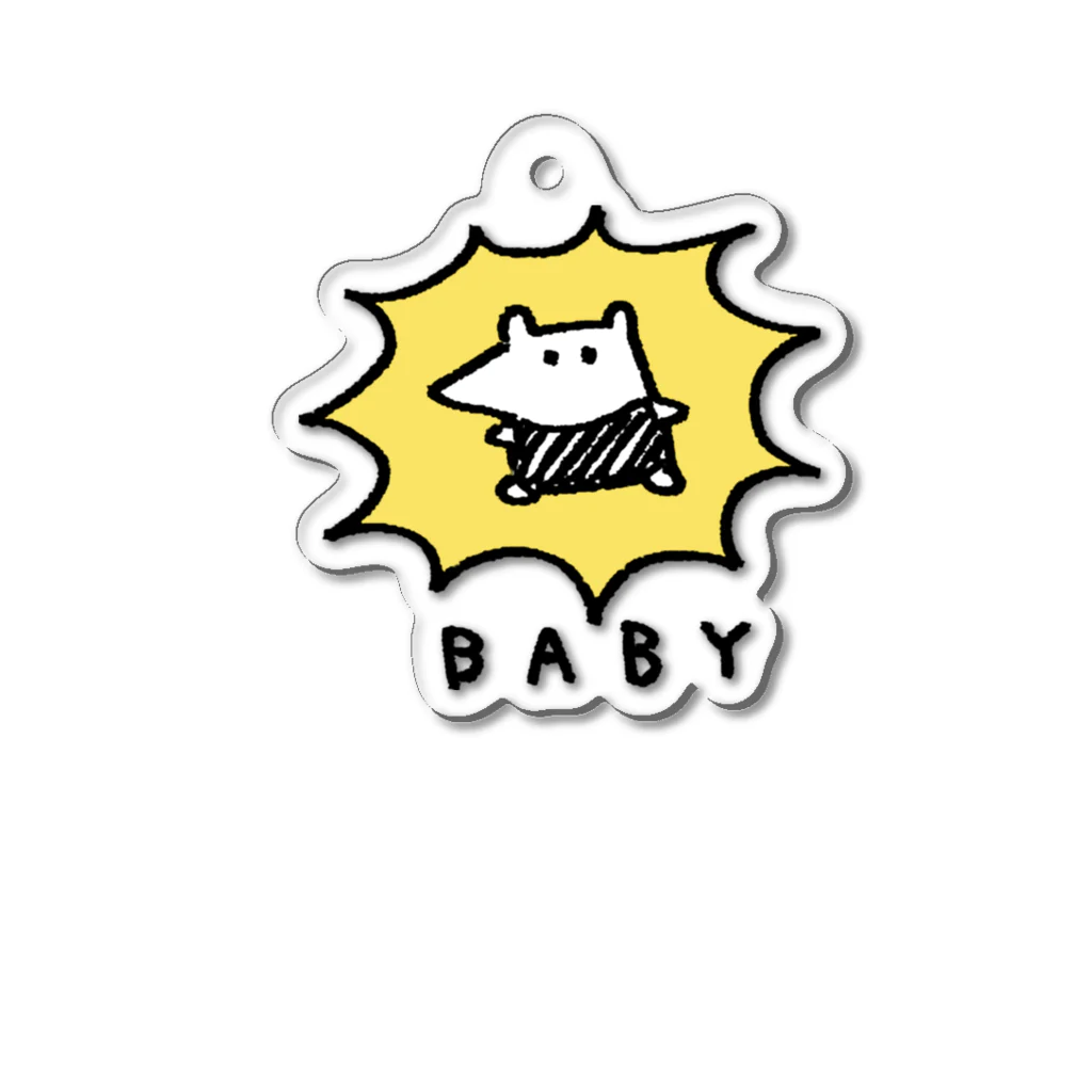 筒のBABYアリクイちゃん Acrylic Key Chain