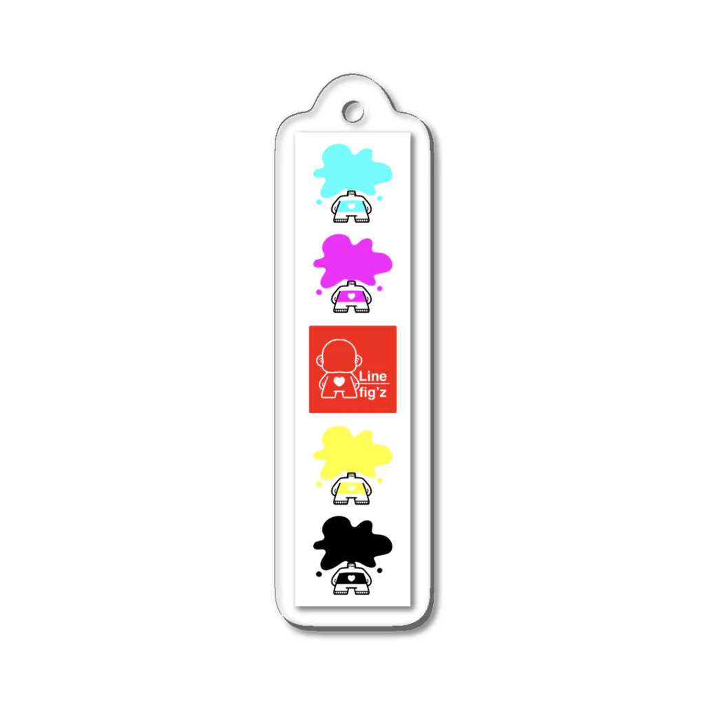 ３５８/Mitsuba SUZURI店のA-Linefig'z CMYK Acrylic Key Chain