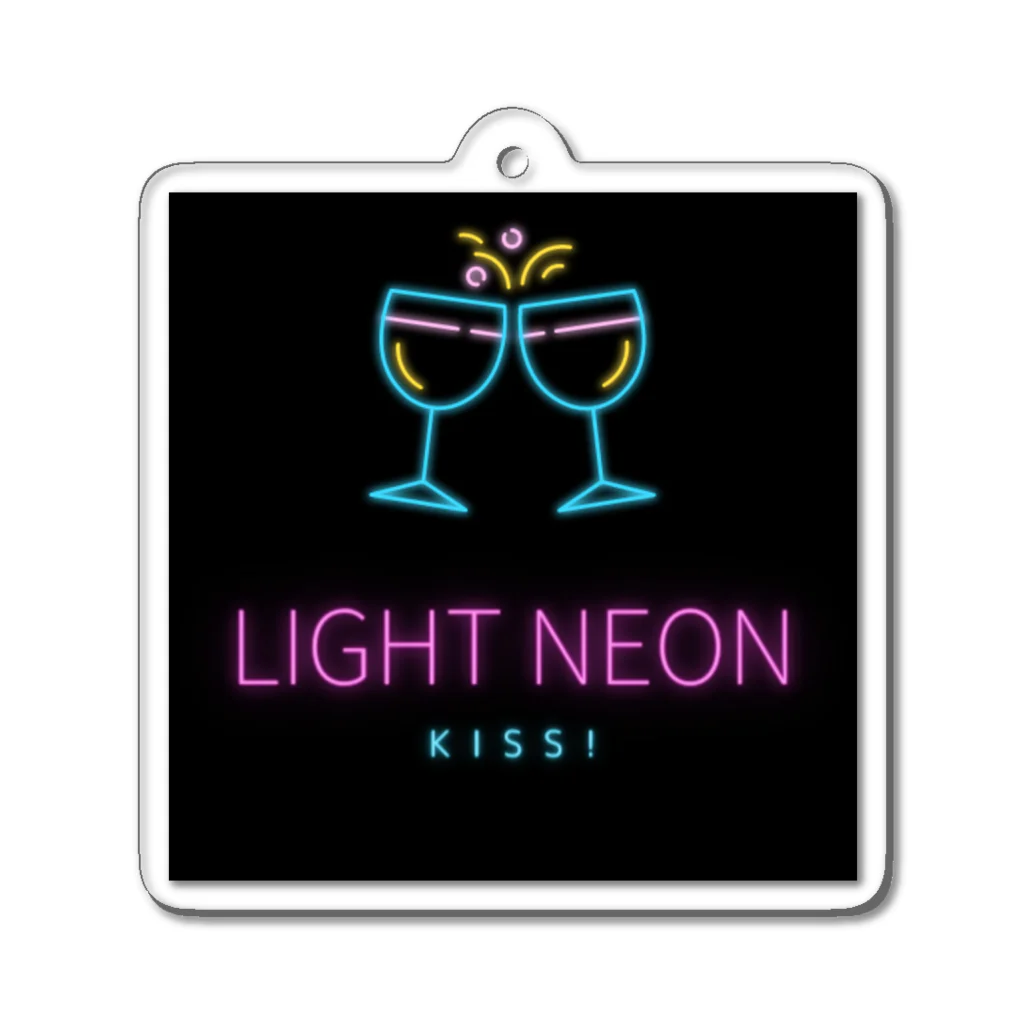 PixiySmileのPixiySmile LIGHT NEON KISS! アクリルキーホルダー