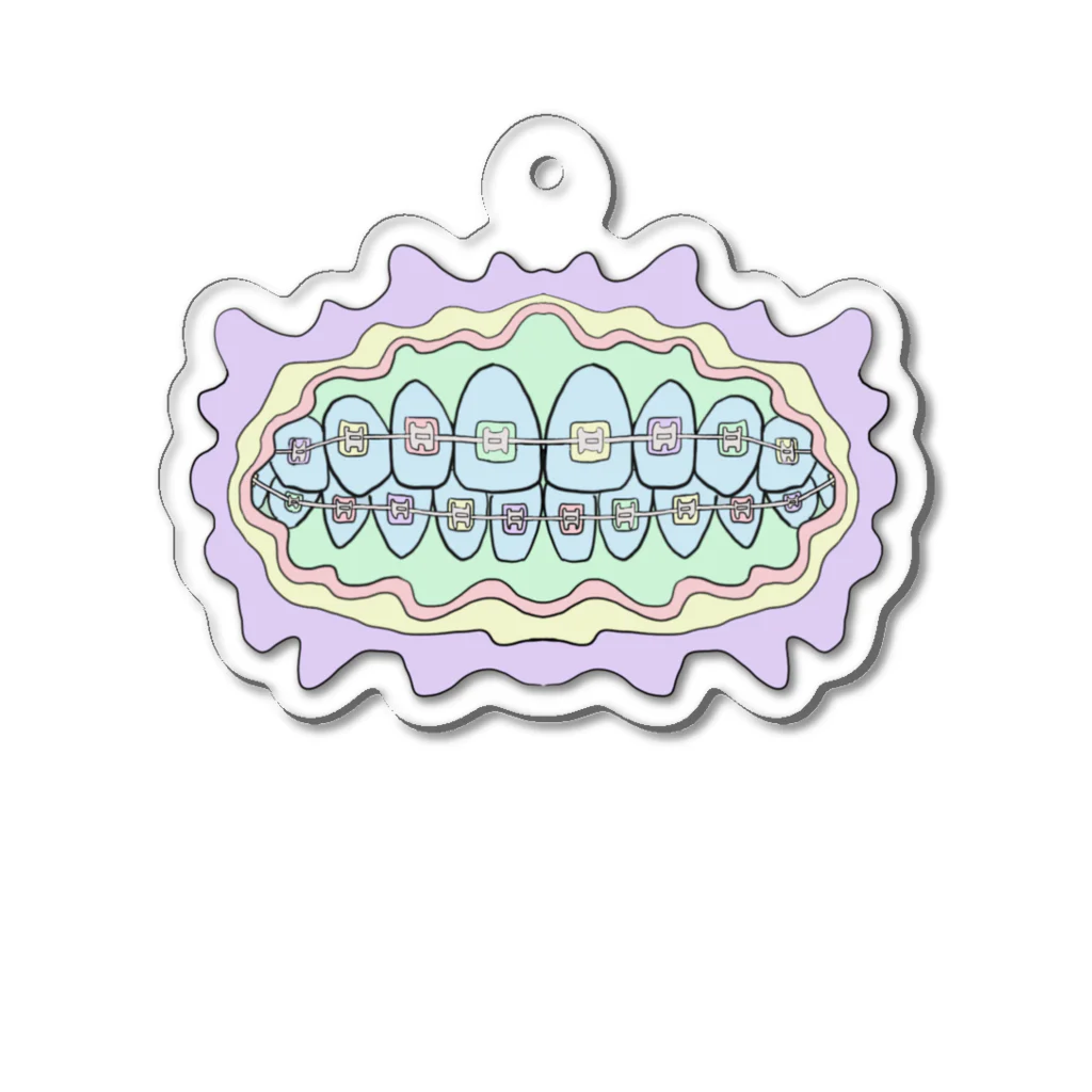 aN:poyoyoのOrthodontic Bracket Acrylic Key Chain