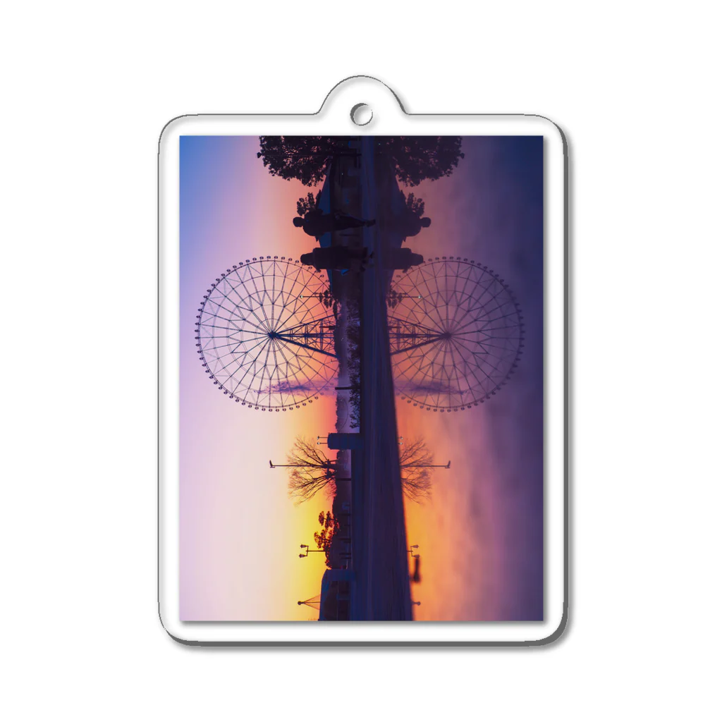 taka_1026の夕焼け空リフレクション Acrylic Key Chain