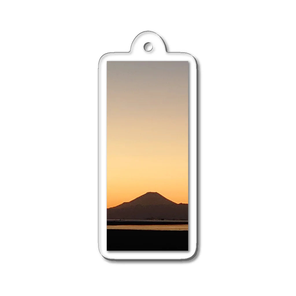 photo-foxの夕暮れ 富士 Acrylic Key Chain