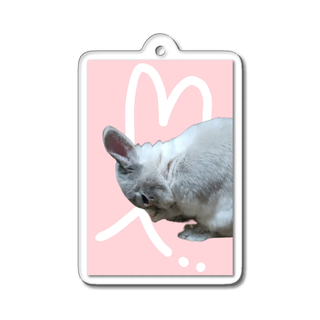 ぽぽこ🐰SHOPのくしくしバニラたん. ハートver Acrylic Key Chain