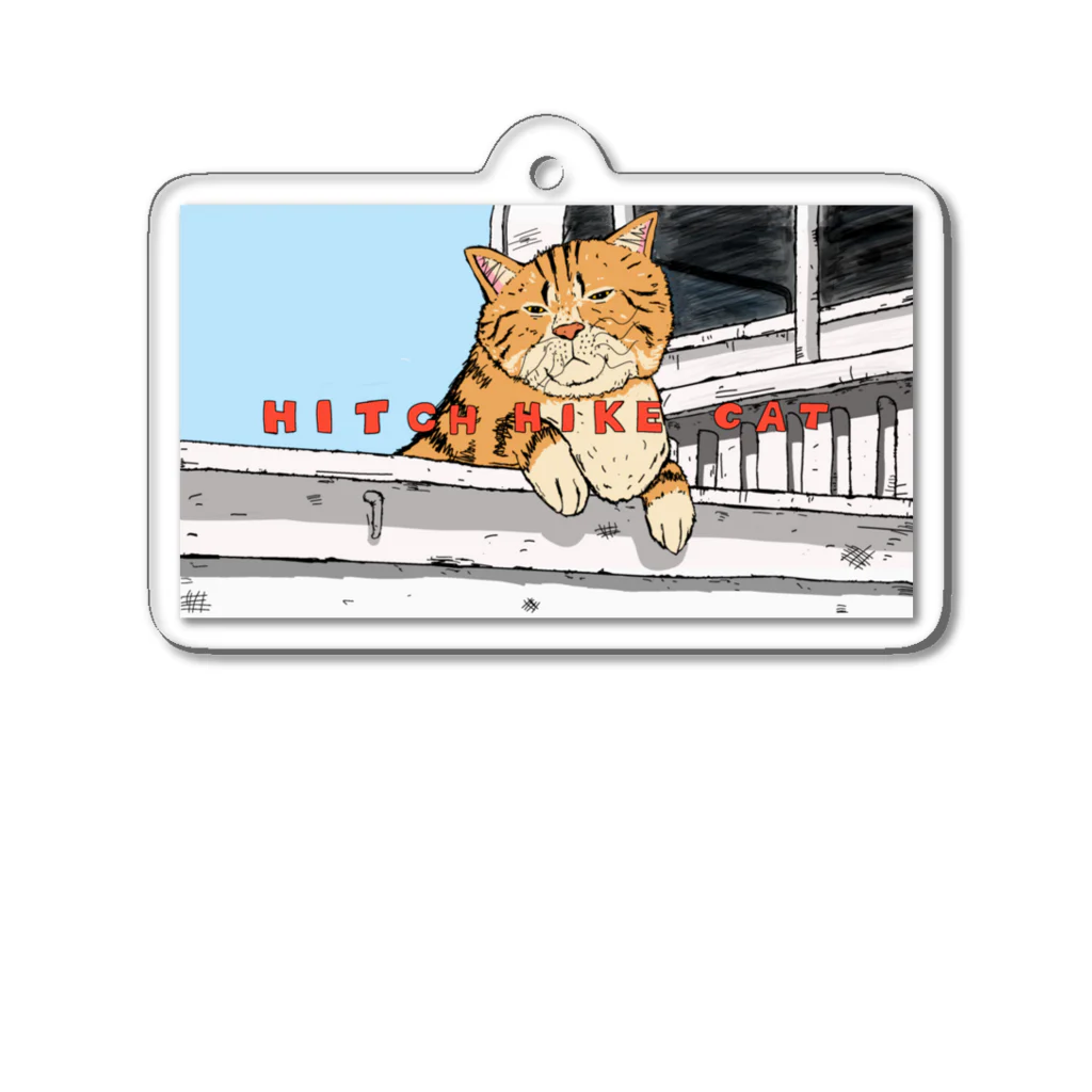 ポニーテールママの野良キャット Acrylic Key Chain