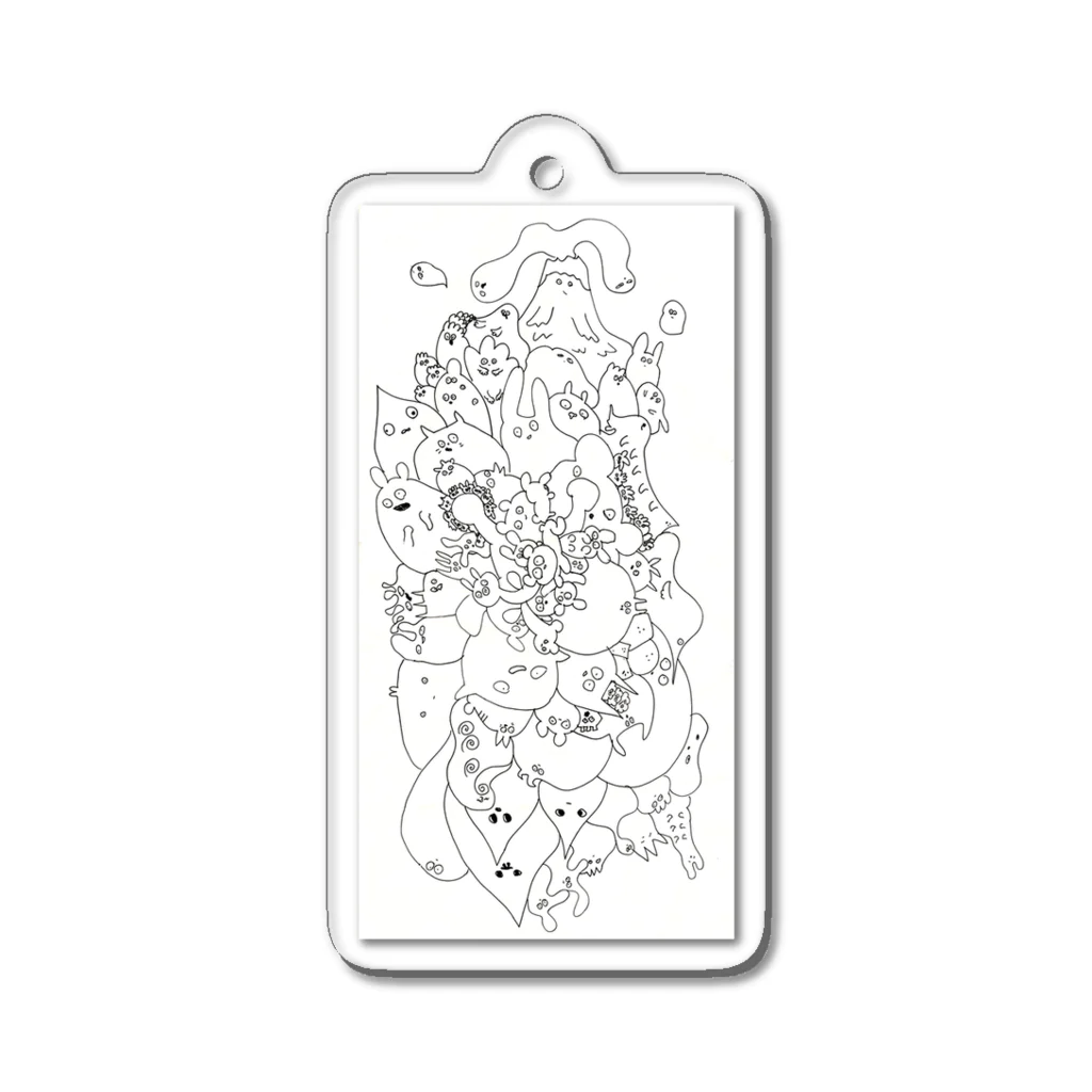 飼育絵日記のなんちゃら曼荼羅 Acrylic Key Chain