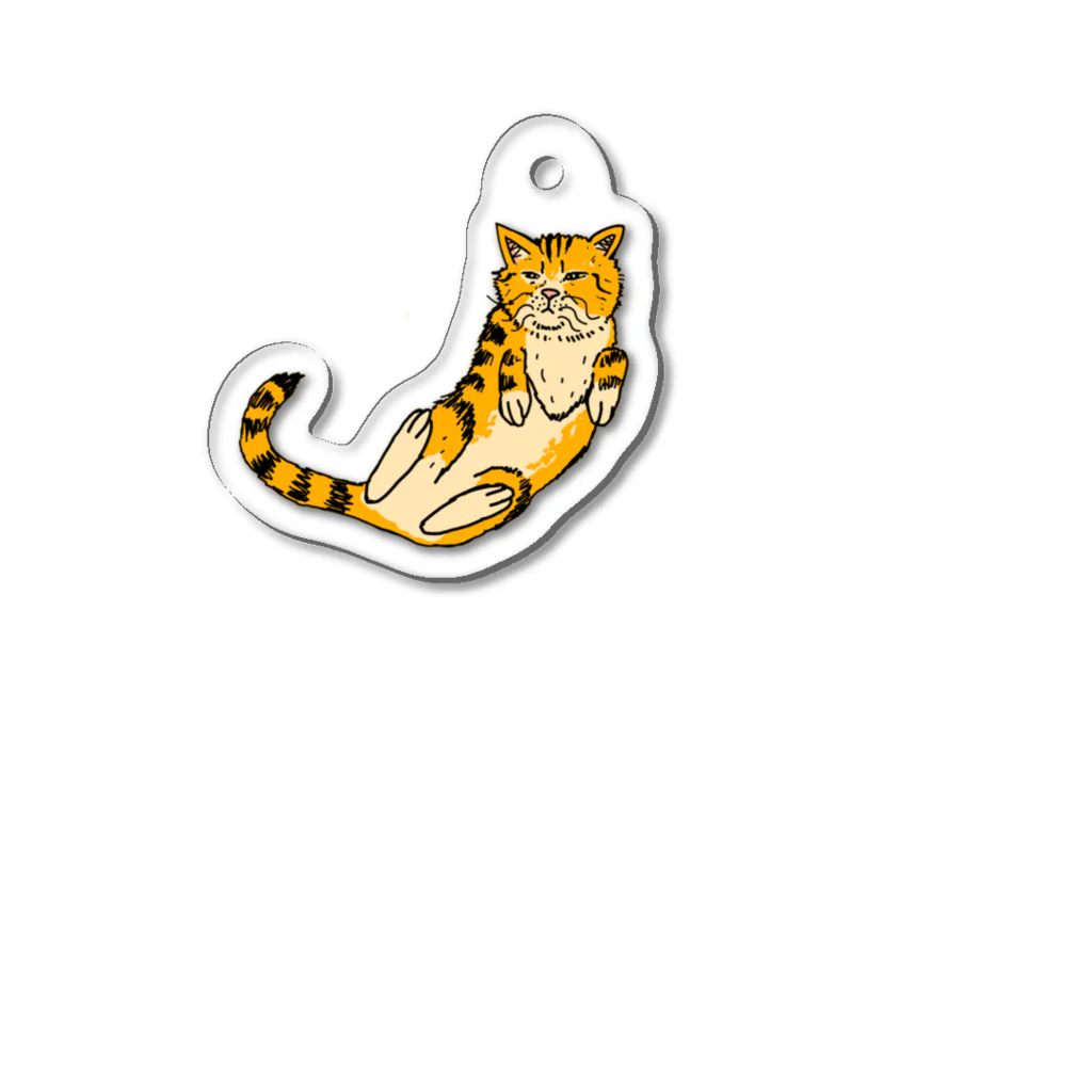 ポニーテールママの野良キャットピンチ！ Acrylic Key Chain