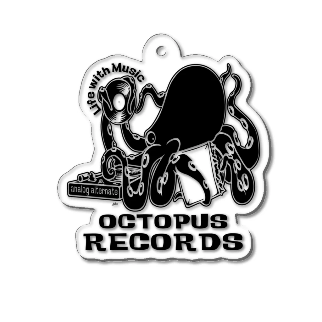 ANALOG ALTERNATE & 13TH DOODLERS EXPLOSION LABのOCTPUS RECORDS Acrylic Key Chain