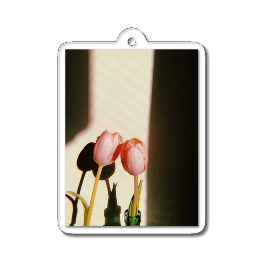 みずいろみずうみのtulip Acrylic Key Chain