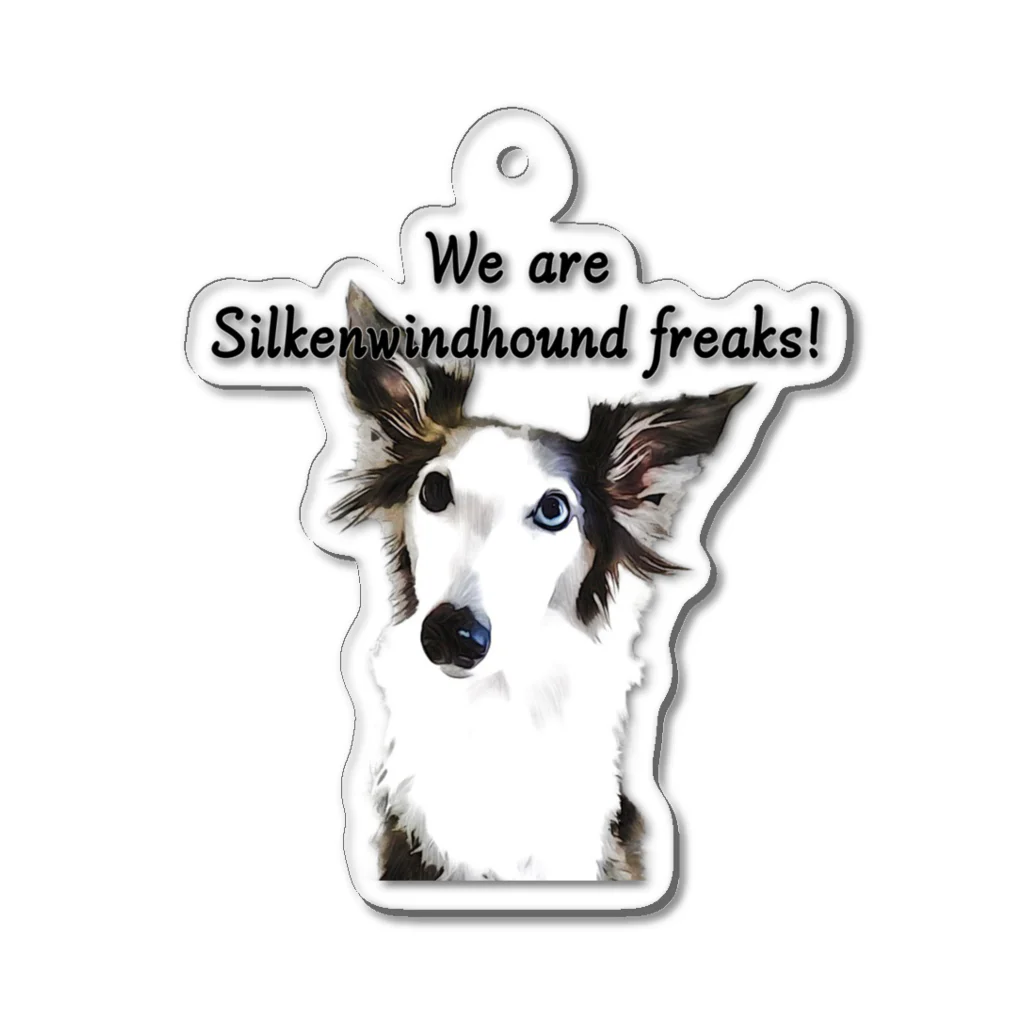 Doggie FreaksのSilken freaks（Black & White） アクリルキーホルダー