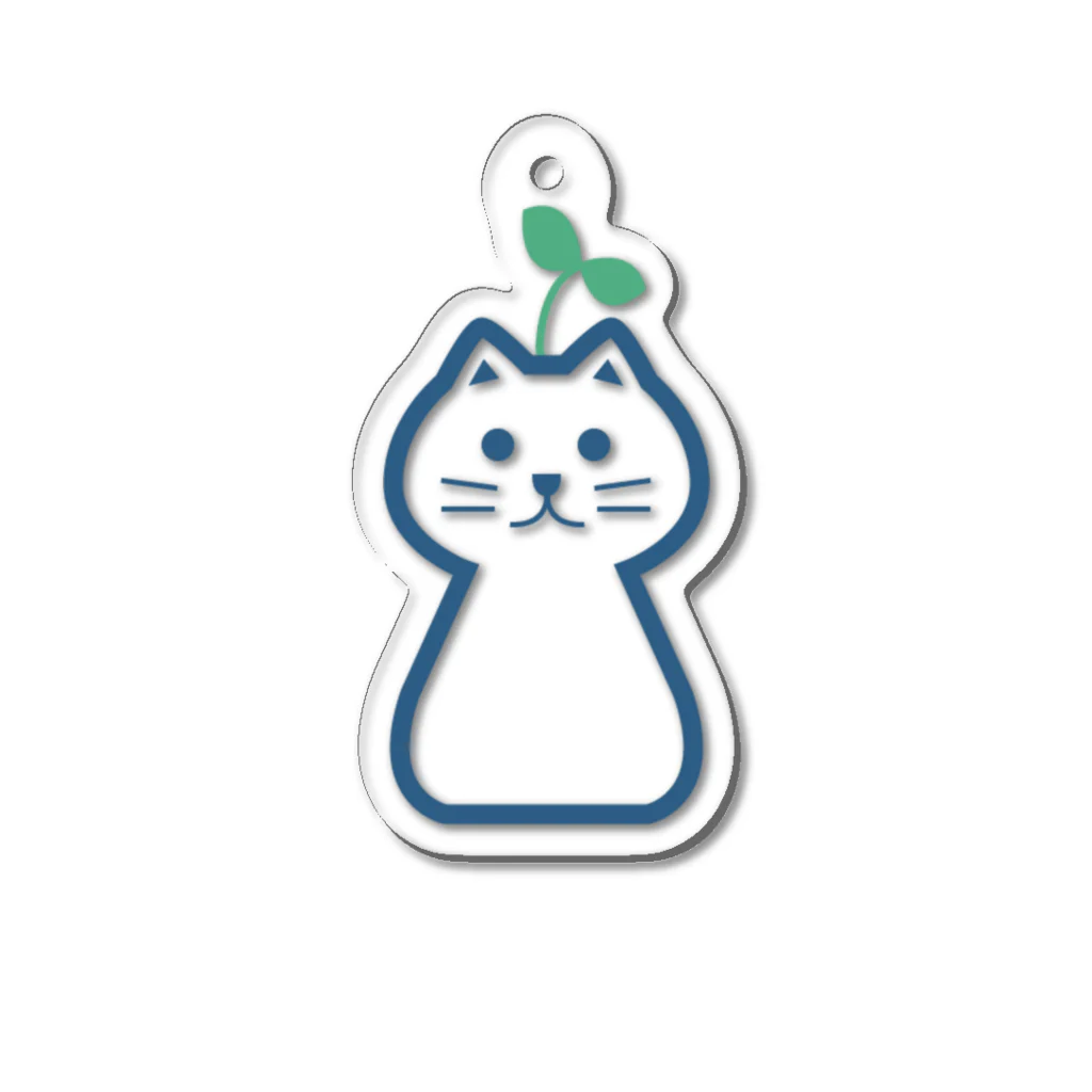 vegan-life-shopのveganねこ アクリルキーホルダー