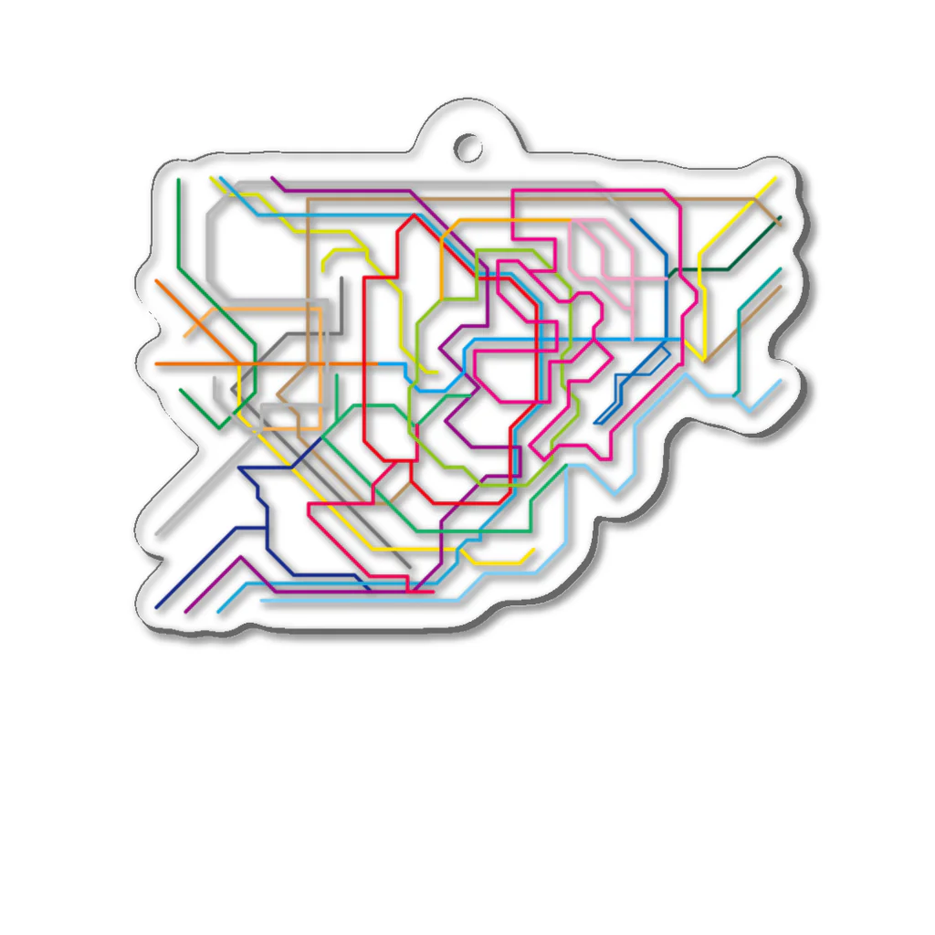 浅草車輌製作所車輌基地のRoute Color Acrylic Key Chain