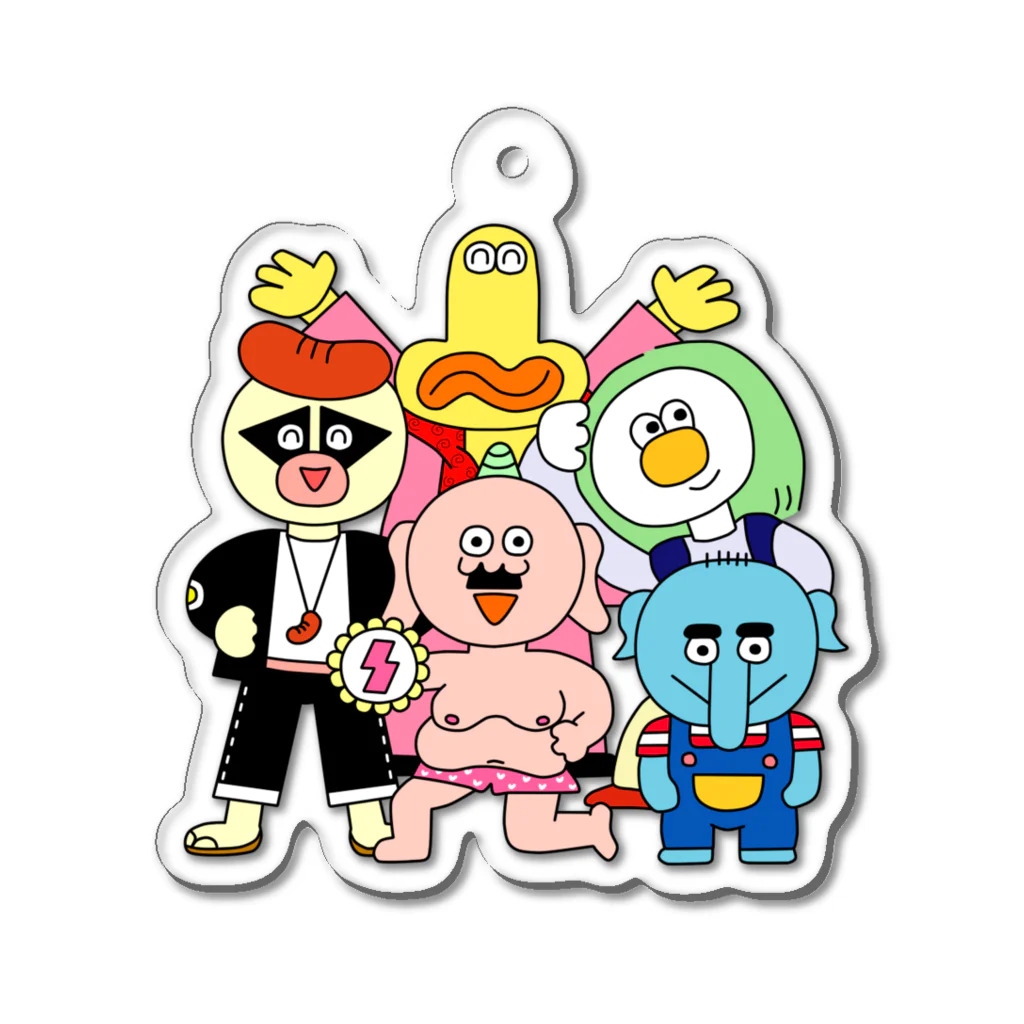 ナカノーテンキッズの仲良し５人組アクキー Acrylic Key Chain