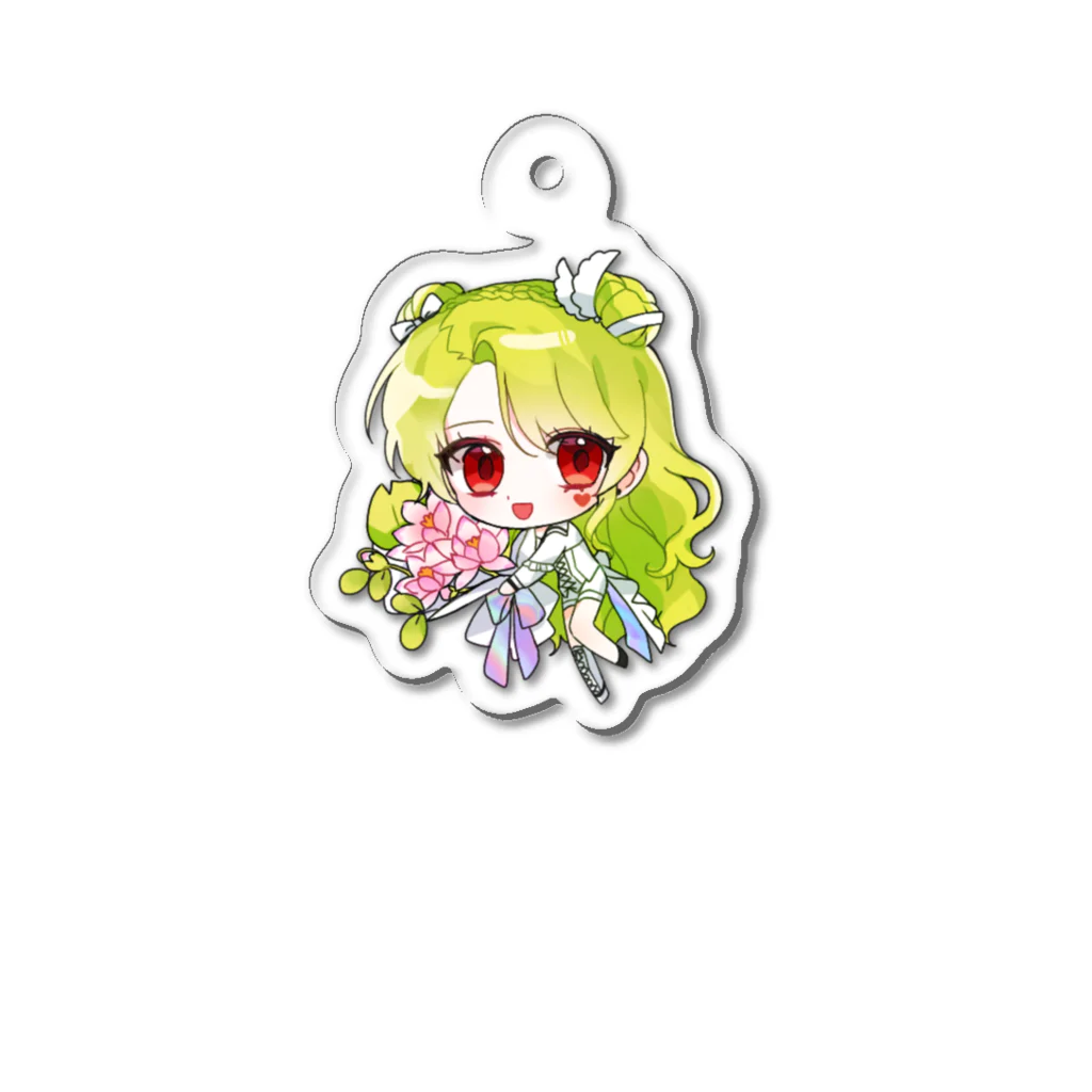 🐰リリーパッドLilypad🤍Vtuber🔥のリリーパッド　睡蓮アクリルキーチェーン Acrylic Key Chain