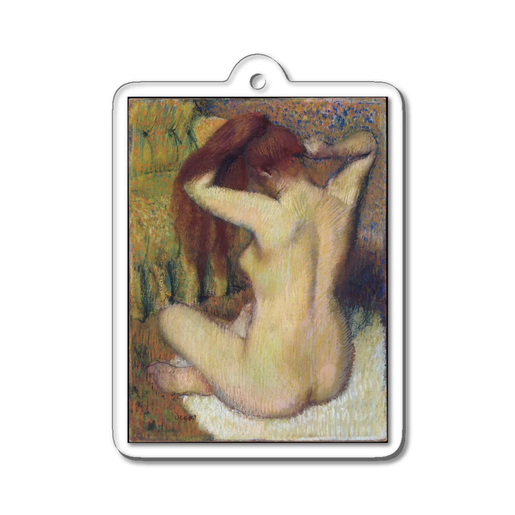 Masterpieceのエドガー・ドガ 　/　彼女の髪をとかす女性　Woman Combing Her Hair ca. 1888–90 Acrylic Key Chain