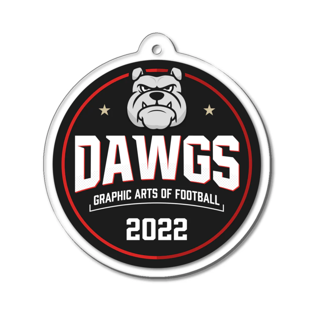 TEAM DAWGS STOREのサークルロゴ Acrylic Key Chain