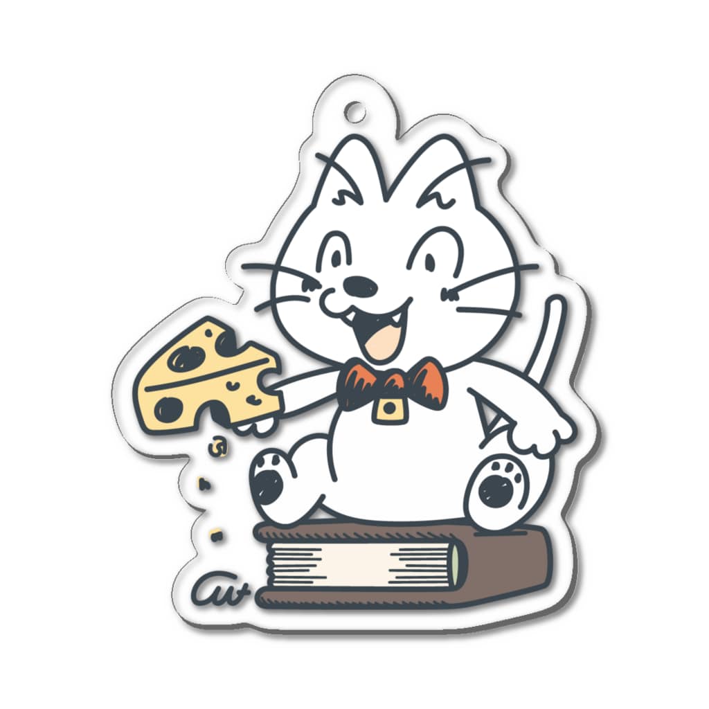 イラスト MONYAAT のねことネズミと例のチーズB Acrylic Key Chain