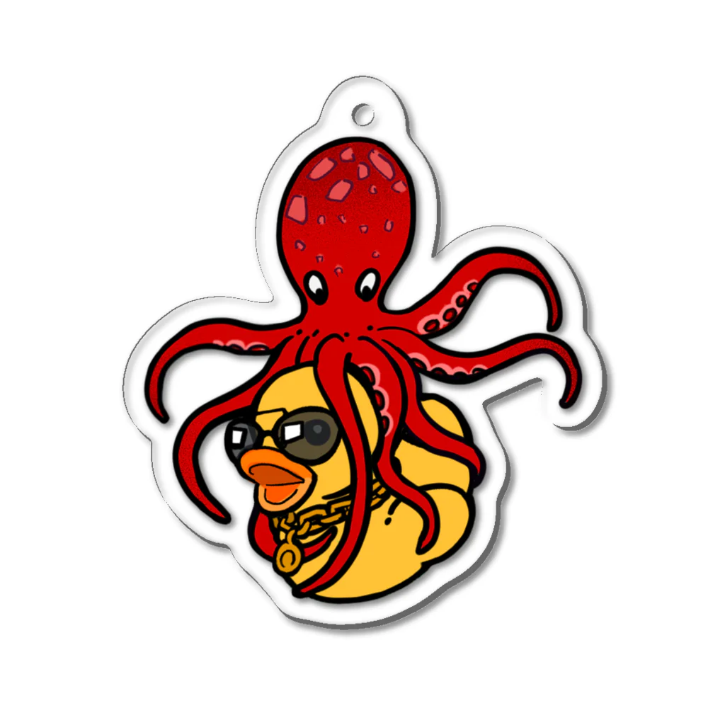 comet by OKADAのduck with octopus Acrylic Key Chain