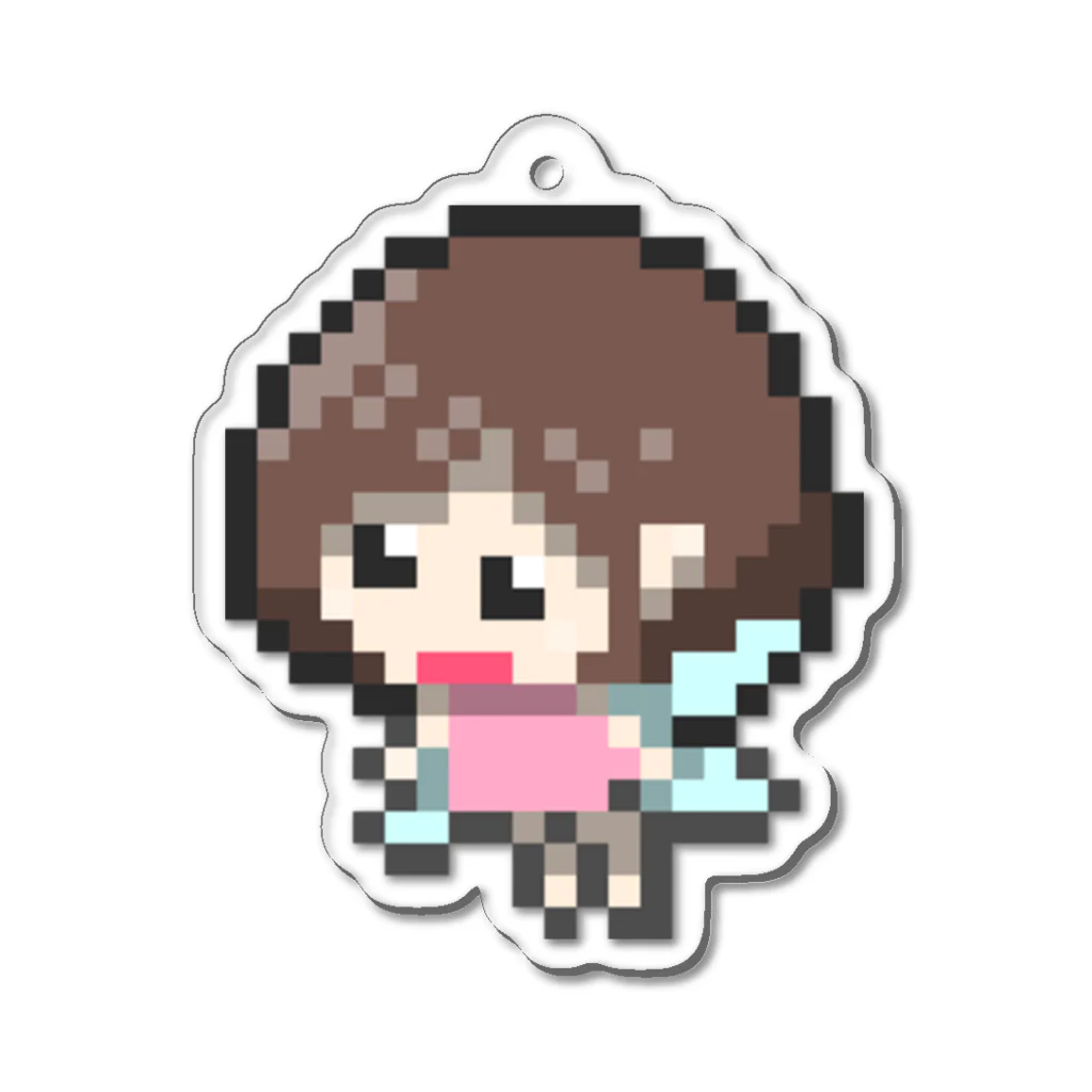 カジテツ玉子のうぷゆー（ドット絵）アクリルキーホルダー Acrylic Key Chain