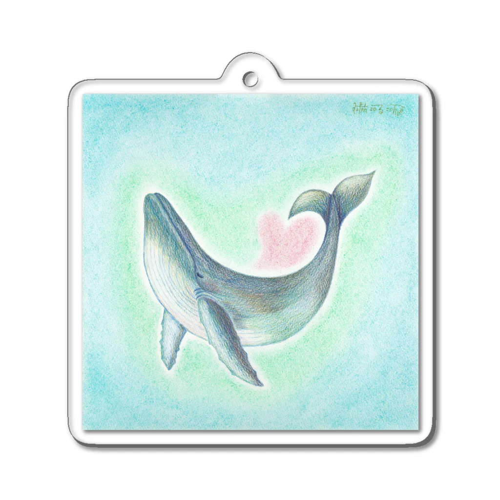 仁音-ninon-絵言葉のクジラの結ちゃん アクリルキーホルダー