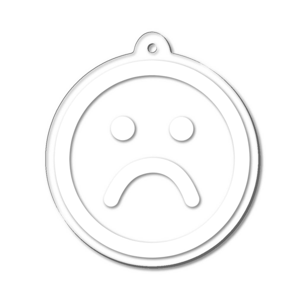IENITY / MOON SIDEの【ADDITIVITY】☹　#WHITE Acrylic Key Chain