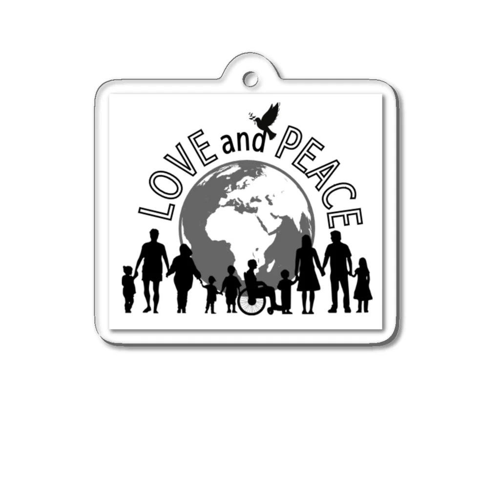 insparation｡   --- ｲﾝｽﾋﾟﾚｰｼｮﾝ｡のLOVE and PEACE Acrylic Key Chain