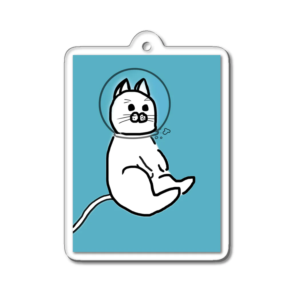 雨色キャンディの泳ぐ 猫 Acrylic Key Chain