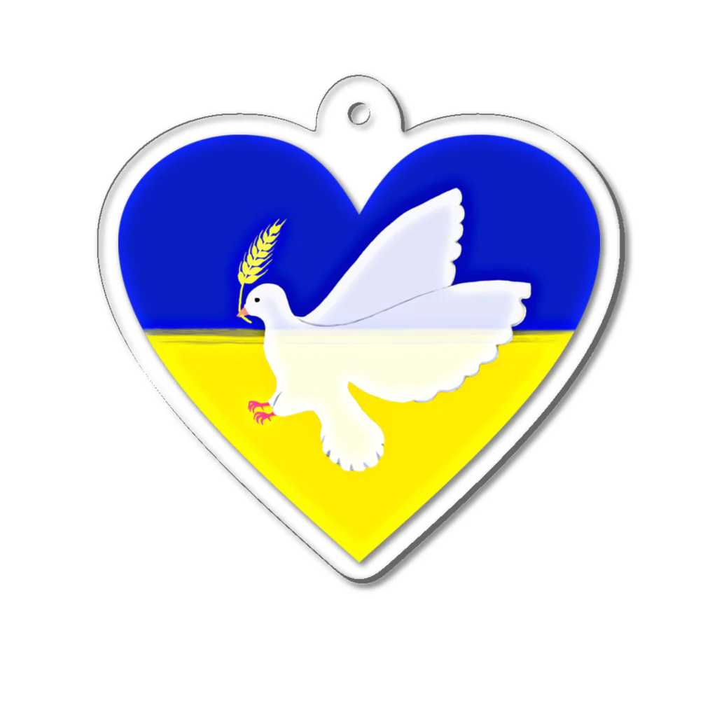 LalaHangeulのPray For Peace ウクライナ応援 アクリルキーホルダー