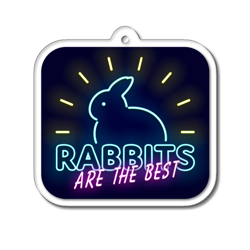 うさぎさんストアのRABBITS ARE THE BEST アクリルキーホルダー