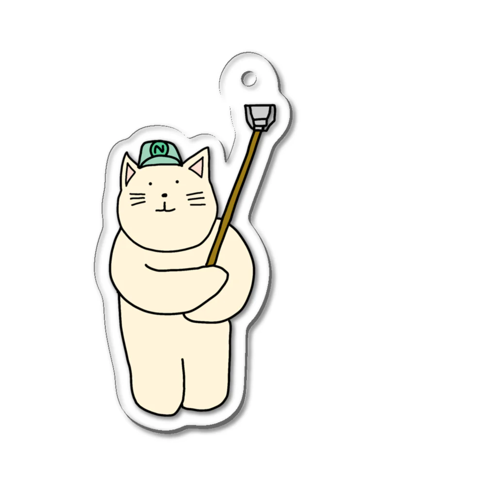 ＋Whimsyの点検ねこ Acrylic Key Chain