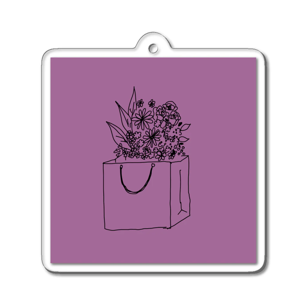 hoquのFlower in bag Acrylic Key Chain