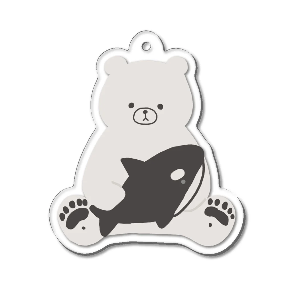 ぱぴぷいといろのシロクマとシャチ。 Acrylic Key Chain