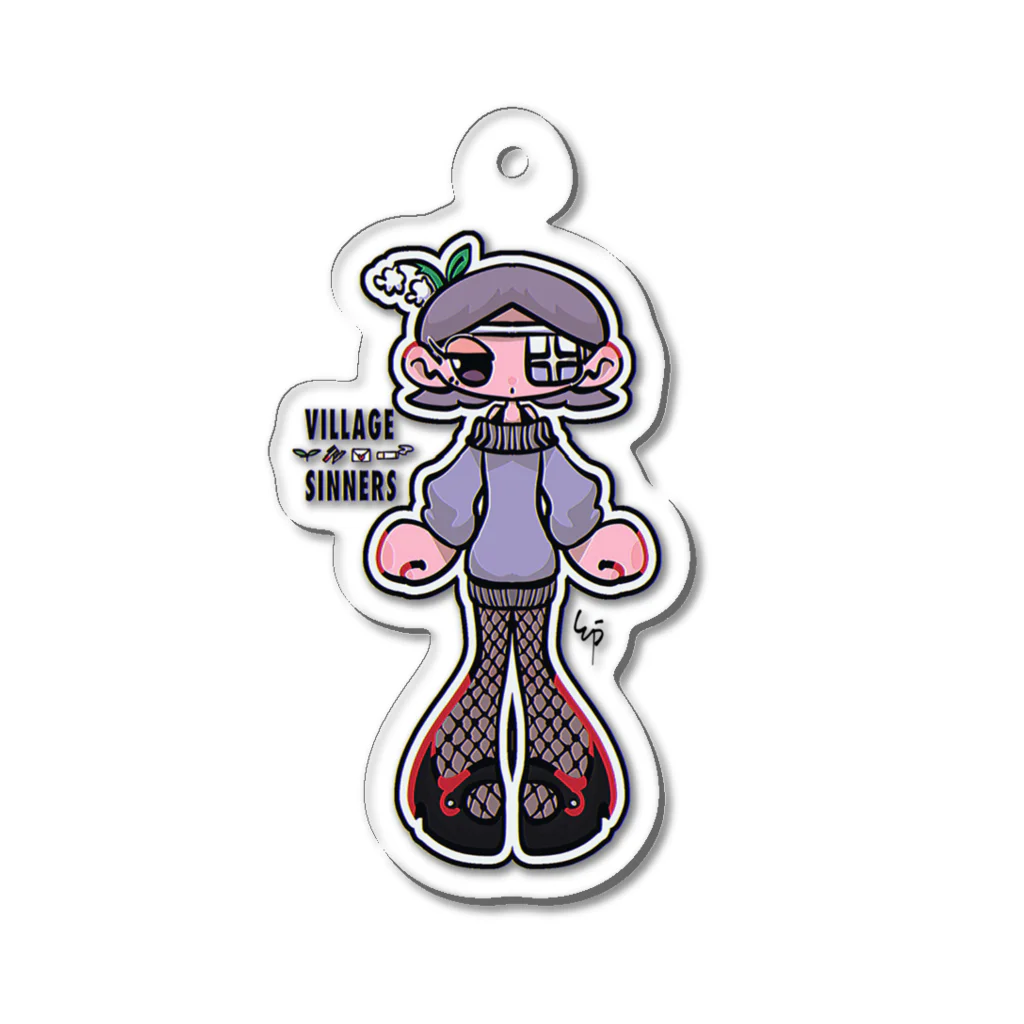 見物のゆら Acrylic Key Chain