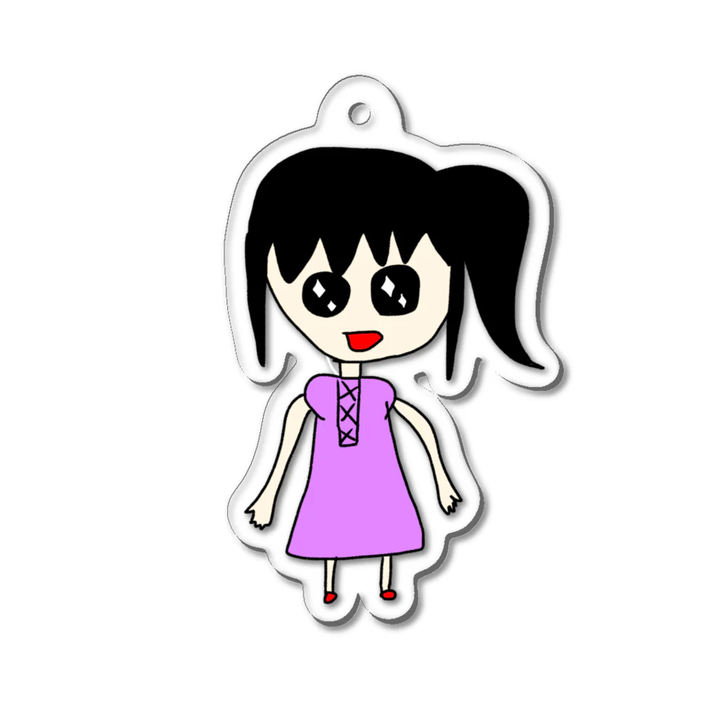 dokodemodoaの幼稚園児が描いたような絵 Acrylic Key Chain