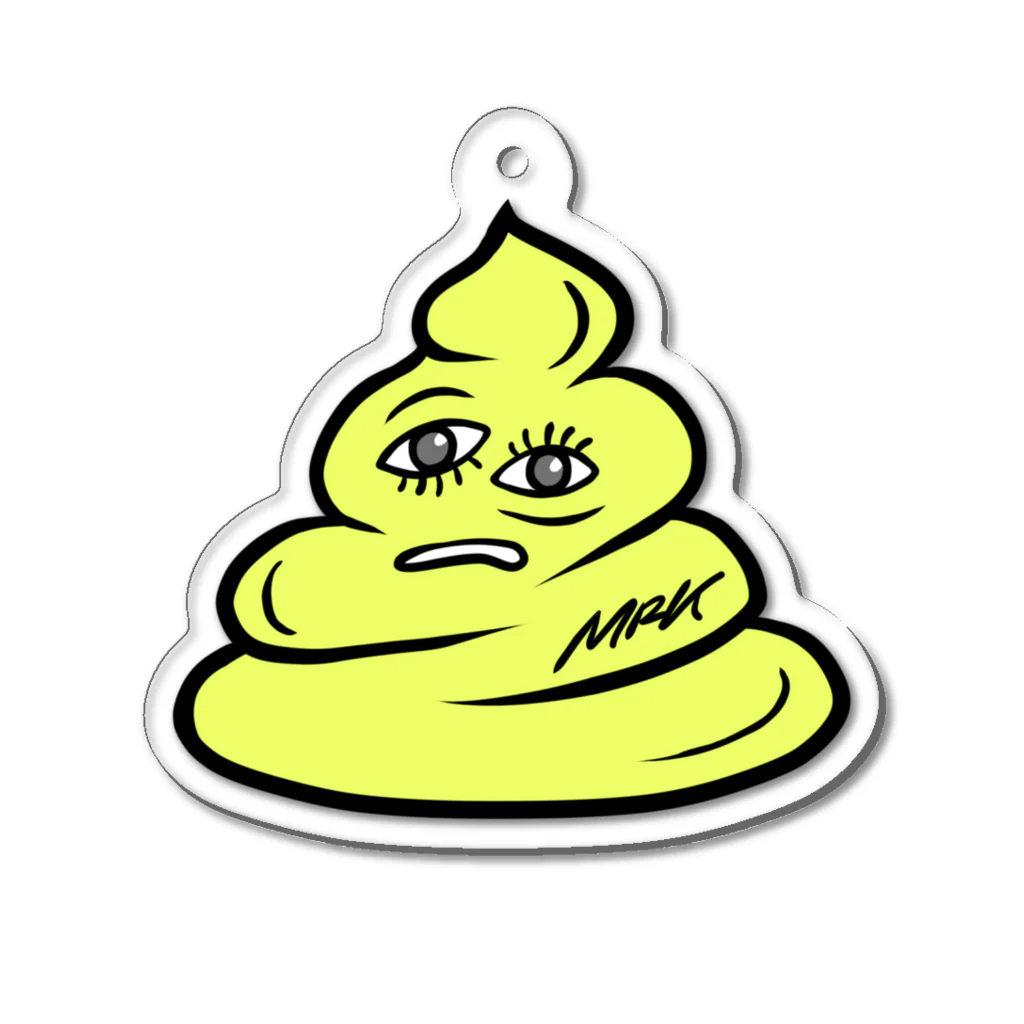 MRK DESIGNSの_unchi_  (Yellow) Acrylic Key Chain