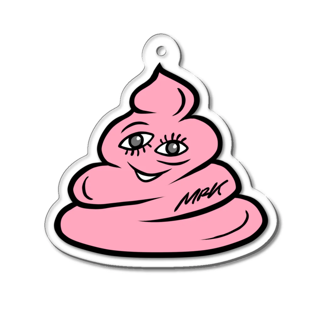 MRK DESIGNSの_unchi_  (Pink) Acrylic Key Chain