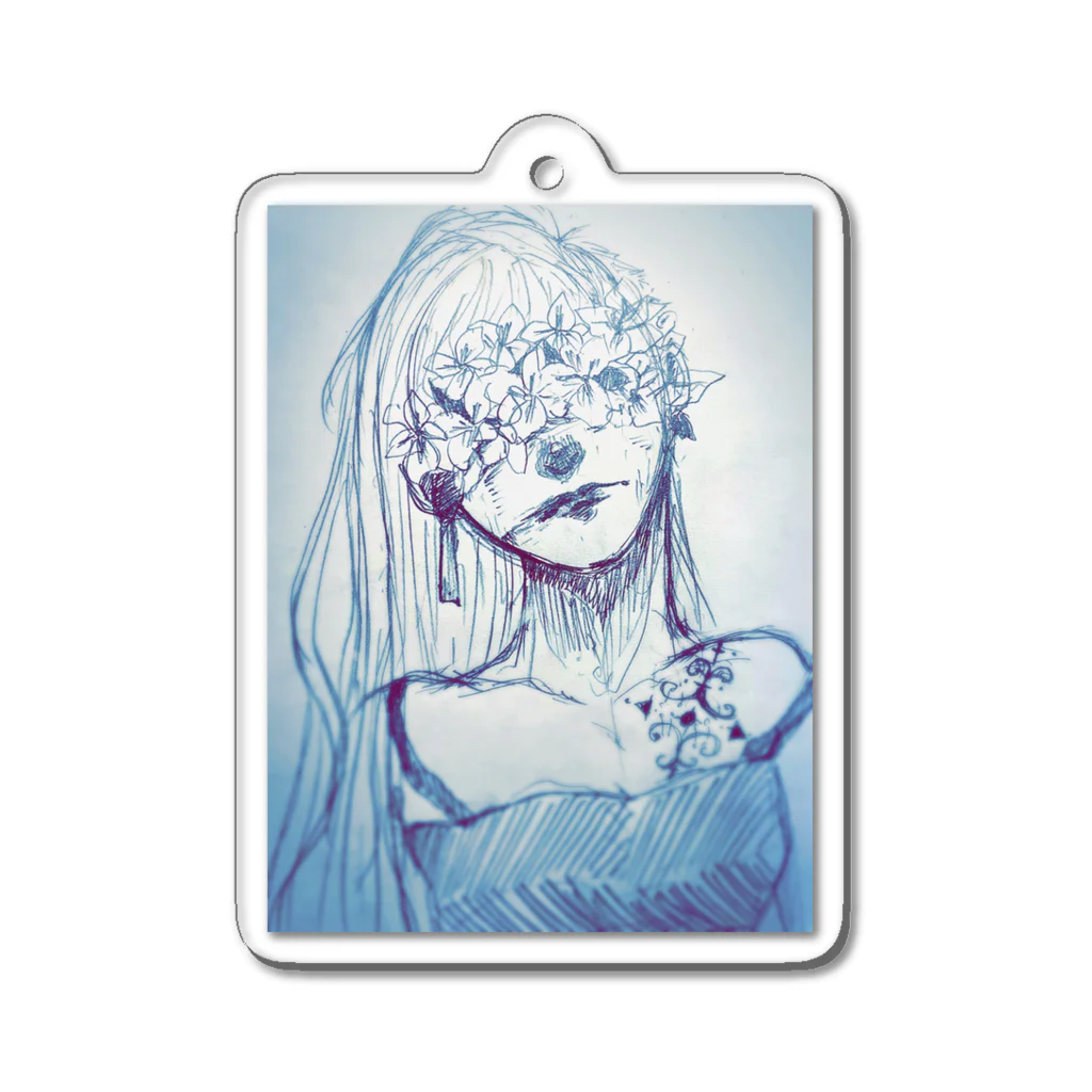 まことの花涙 Acrylic Key Chain