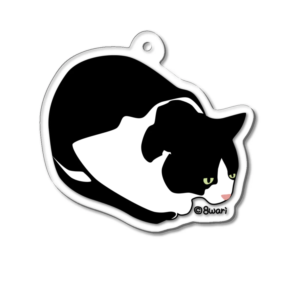 8wariの考える猫 Acrylic Key Chain