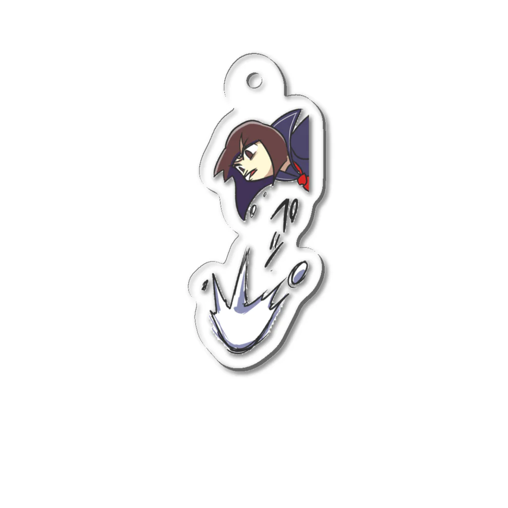 観世あみ🎨🗑️のつばを吐くうじ子～それでも人間レオンくん～ Acrylic Key Chain