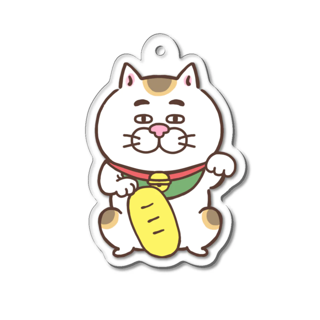 目つきの悪い猫＠いけやけいのまねきねこさん Acrylic Key Chain