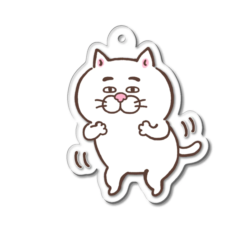 目つきの悪い猫＠いけやけいの踊るにゃんこ Acrylic Key Chain