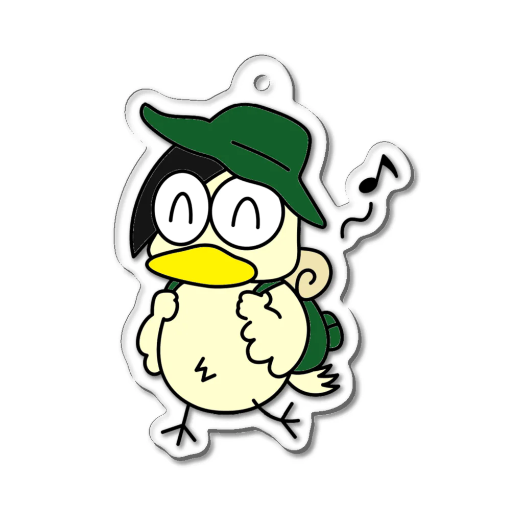 まあまあ鳥グッズの旅するまあまあ鳥 Acrylic Key Chain