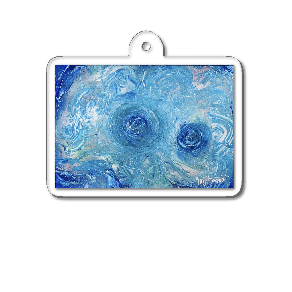 小さな宇宙工房おっちーの龍からのメッセージ～BlueRose～ Acrylic Key Chain