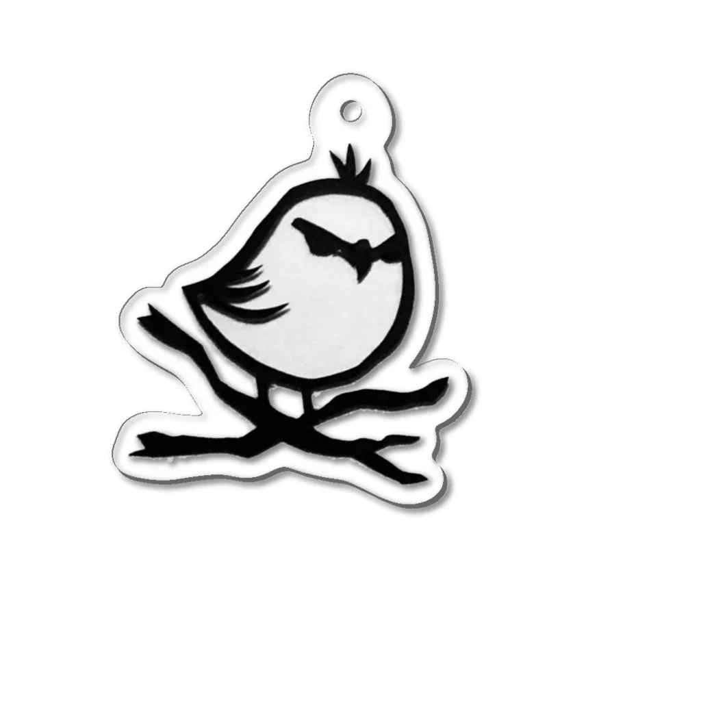 atelier shinonの妙に目つきの悪い鳥 Acrylic Key Chain