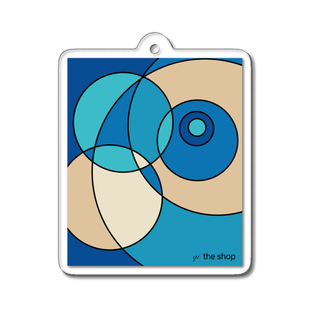 qi the shopのripples color 2 Acrylic Key Chain