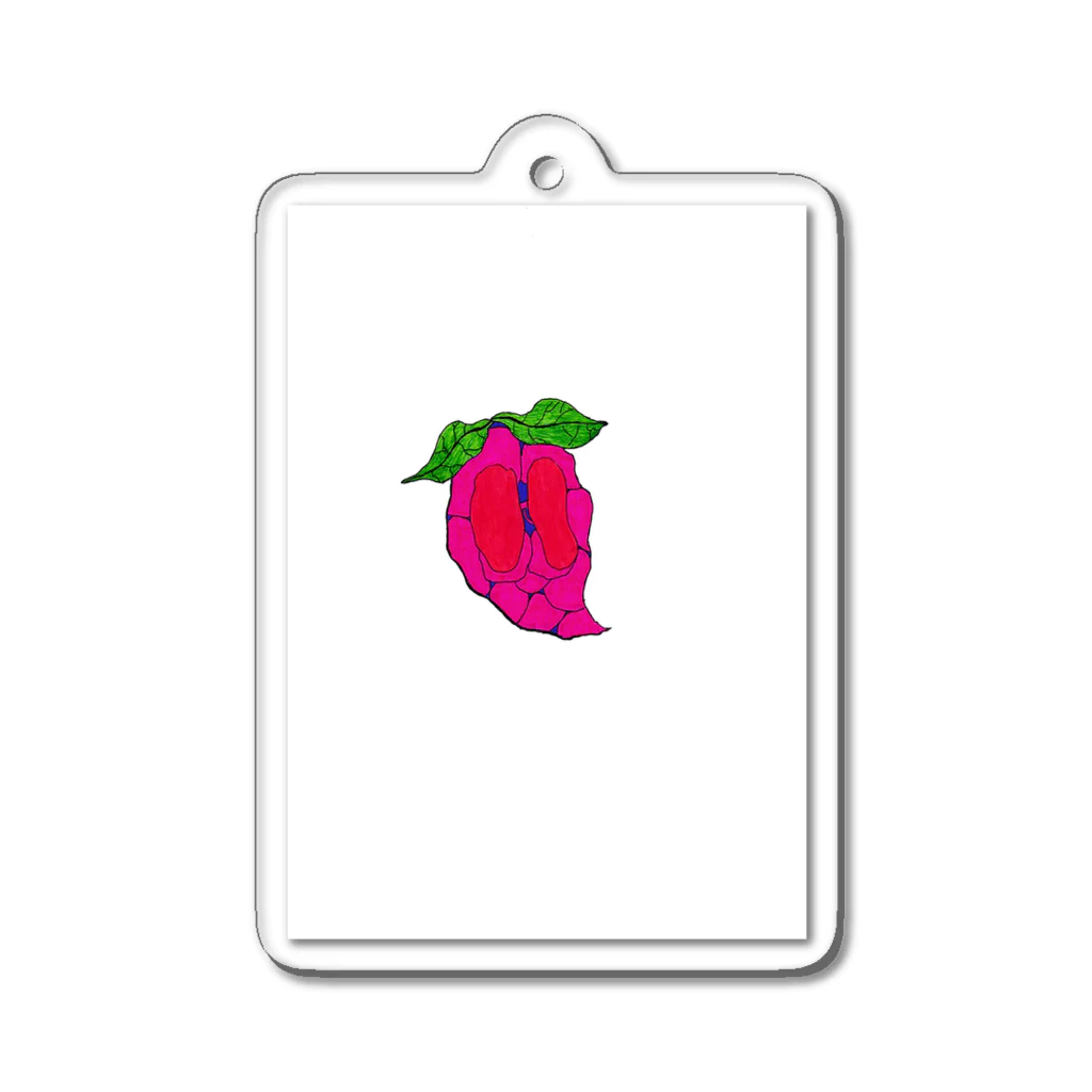 RikiのStrawberry heart Acrylic Key Chain